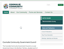Tablet Screenshot of coomalie.nt.gov.au