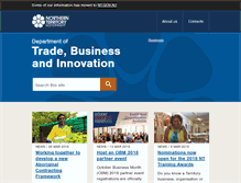 Tablet Screenshot of business.nt.gov.au