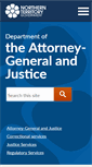 Mobile Screenshot of justice.nt.gov.au