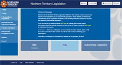 Desktop Screenshot of legislation.nt.gov.au