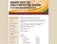 Tablet Screenshot of childprotectioninquiry.nt.gov.au
