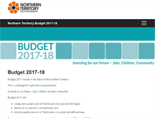 Tablet Screenshot of budget.nt.gov.au