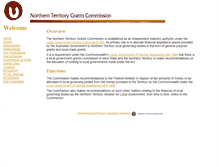 Tablet Screenshot of grantscommission.nt.gov.au